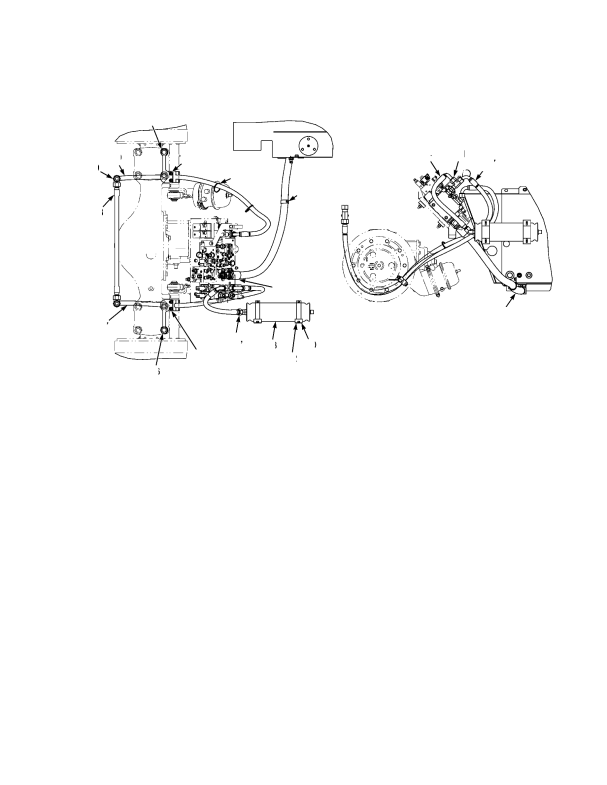 HYDRAULIC SUPPLY AND RETURN FOUR SLICE CONTROL VALVE WITH LIFT ACCUMULATOR