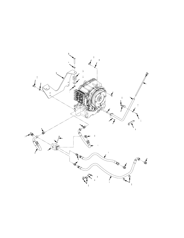 TRANSMISSION MOUNTING AND HOSES