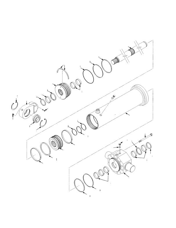 DAMPING CYLINDER (S/N A222E01533X ↔ S/N A222E01611C)