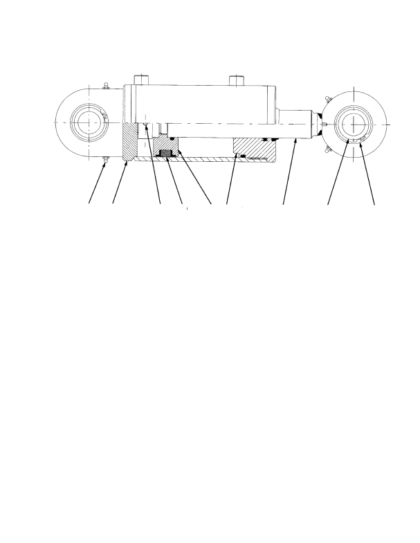 HYDRAULIC CYLINDER INTERMODAL HANDLER (S/N A222E01552Y →)