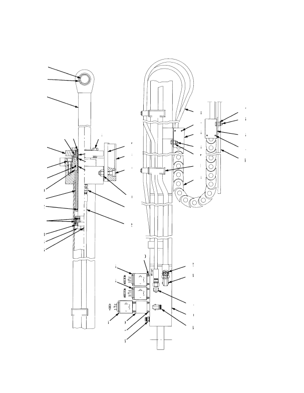 HYDRAULIC CYLINDER AND ATTACHING PARTS INTERMODAL HANDLER