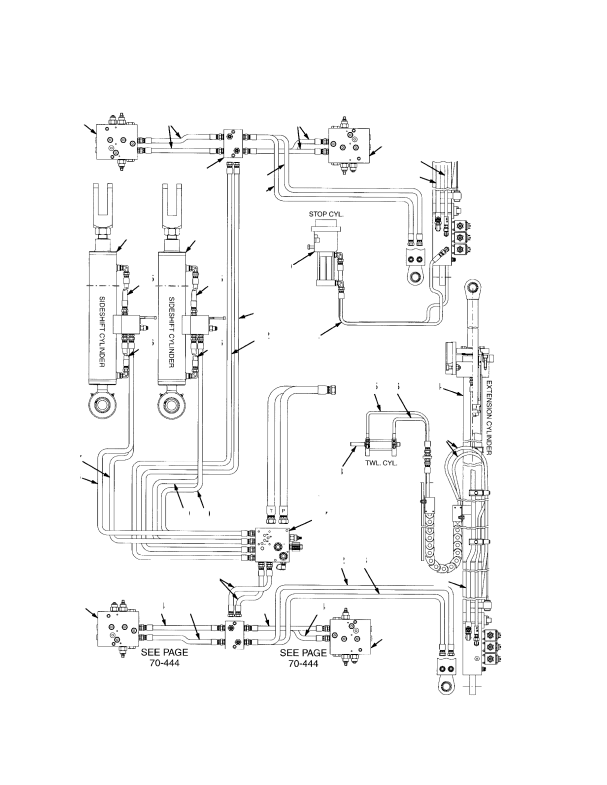 HYDRAULIC SYSTEM INTERMODAL HANDLER — SHEET 1 OF 3