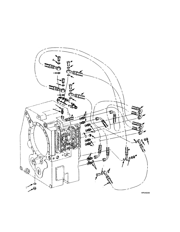 TRANSMISSION HYDRAULIC LINES ( -> S/N A214E01615)