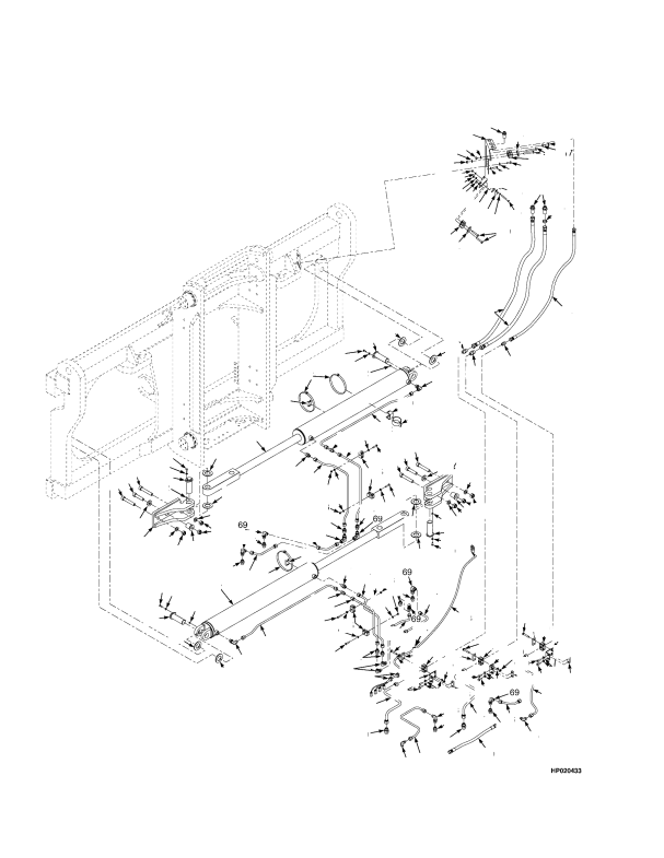 CARRIAGE HYDRAULICS DUAL FUNCTION SIDE-SHIFT FORK POSITIONER