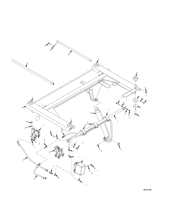 CAB AND TILT CYLINDER MOUNTING