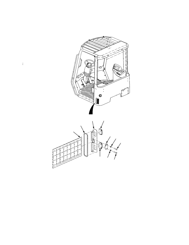 AIR CONDITIONER FILTER AND COVER ASSEMBLY CLOSED CAB