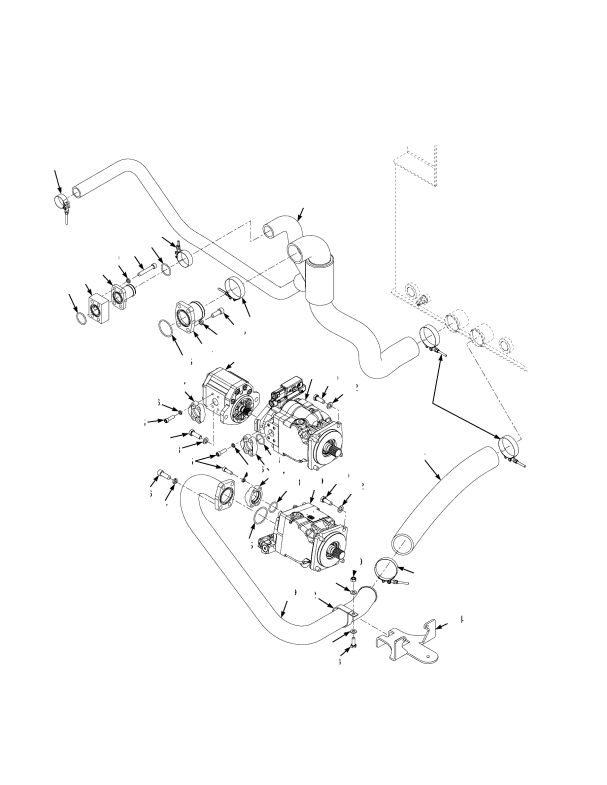 HYDRAULIC SUPPLY AND RETURN