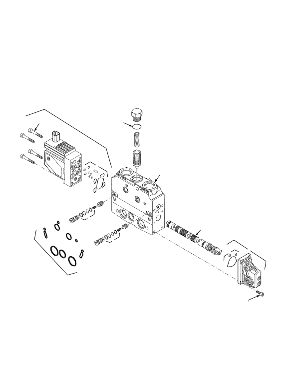 HYDRAULIC CONTROL VALVE LIFT SECTION ASSEMBLY RH