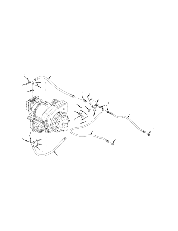 TRANSMISSION HOSES AND ATTACHING PARTS