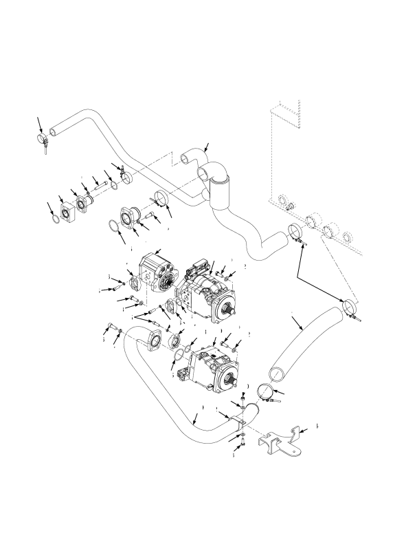 EUROPE HYDRAULIC SUPPLY AND RETURN PAGE 1 OF 2 (-> S/N G008E01562J)