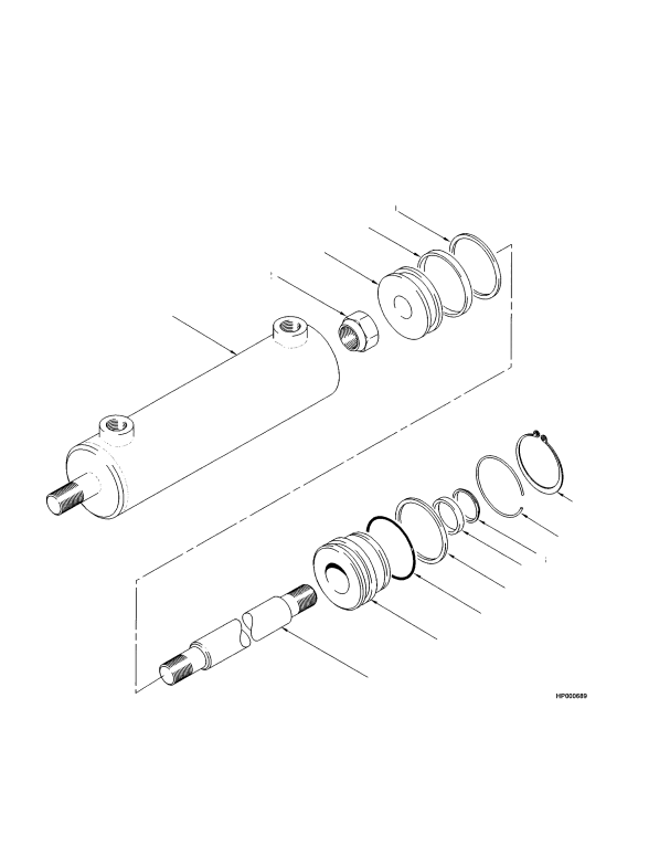 SIDE-SHIFT CYLINDER THREE STAGE FULL FREE-LIFT