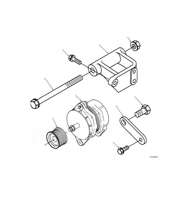 ALTERNATOR AND MOUNTING  CUMMINS LPG
