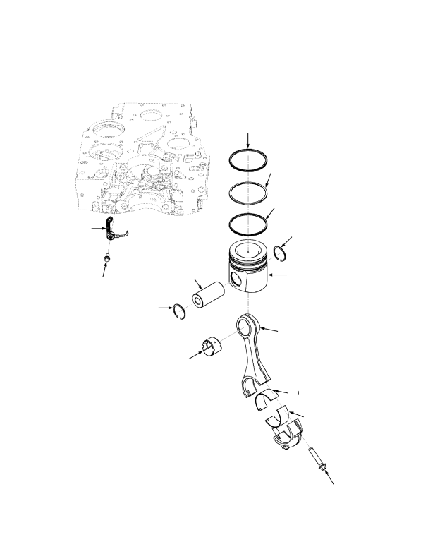 CONNECTING RODS AND PISTONS (-> S/N G019E02152F (WET BRAKES)) (-> S/N G019E02271F (DRY BRAKES))