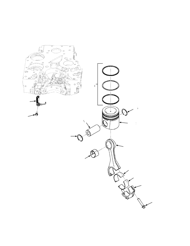 CONNECTING RODS AND PISTONS (S/N G019E02153F -> (WET BRAKES)) (S/N G019E02272F -> (DRY BRAKES))