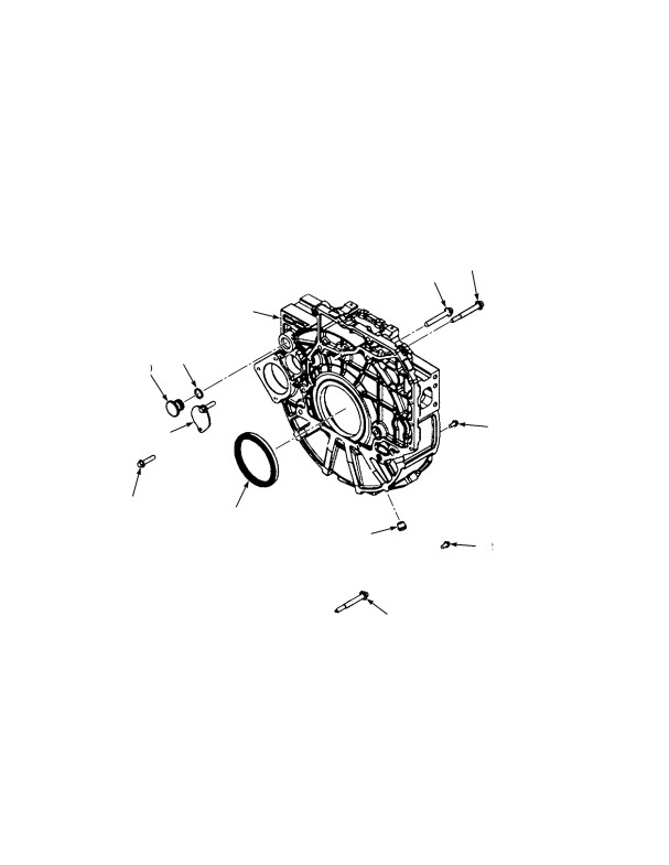 FLYWHEEL HOUSING (S/N G019E02153F -> (WET BRAKES)) (S/N G019E02272F -> (DRY BRAKES)) (-> S/N 73037048 (ENGINE))
