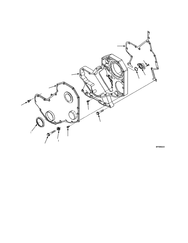 FRONT GEAR COVER AND HOUSING