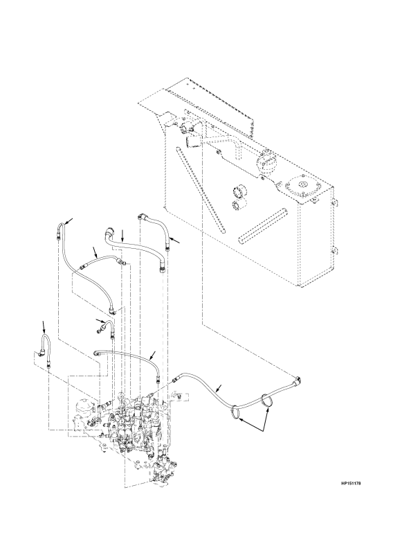 HYDRAULIC SUPPLY AND RETURN