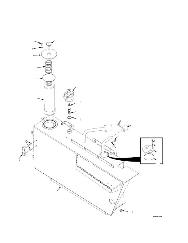 HYDRAULIC TANK AND ATTACHING PARTS (S/N G019E02271F ->)