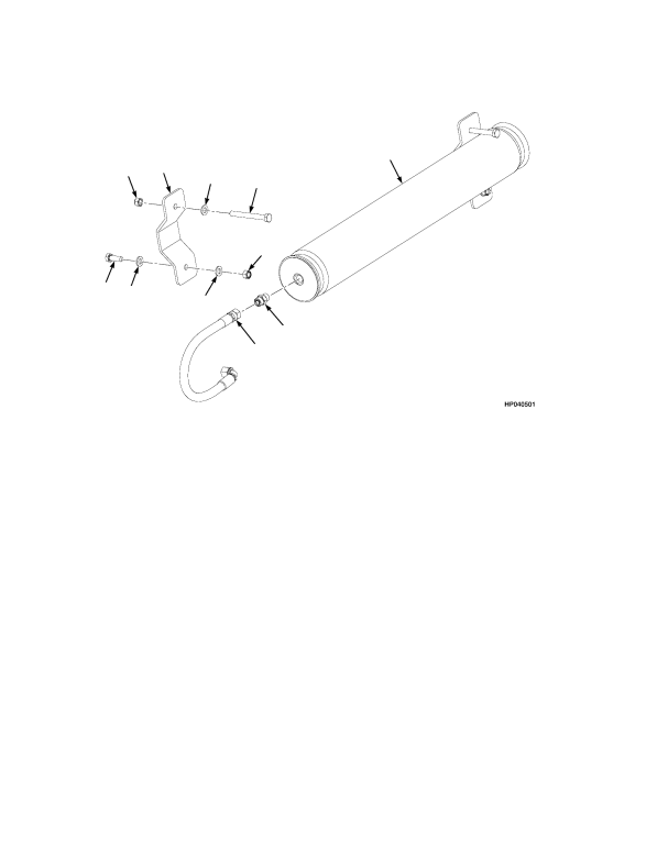 BRAKE ACCUMULATOR AND MOUNTING HARDWARE