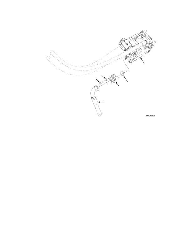 HYDRAULIC PUMP AND ATTACHING BRAKE HOSES