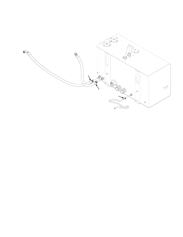 HYDRAULIC TANK AND ATTACHING BRAKE HOSES