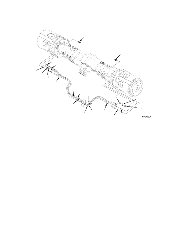 DRIVE AXLE AND ATTACHING BRAKE HOSES