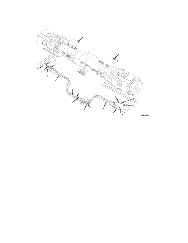 DRIVE AXLE AND ATTACHING BRAKE HOSES