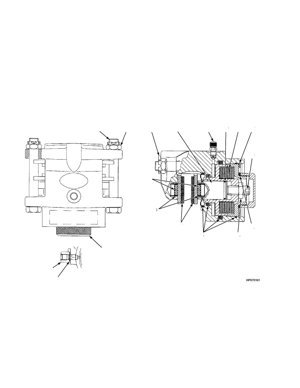 PARK BRAKE ASSEMBLY (S/N G117E01505K →EXC. 01506-01508)