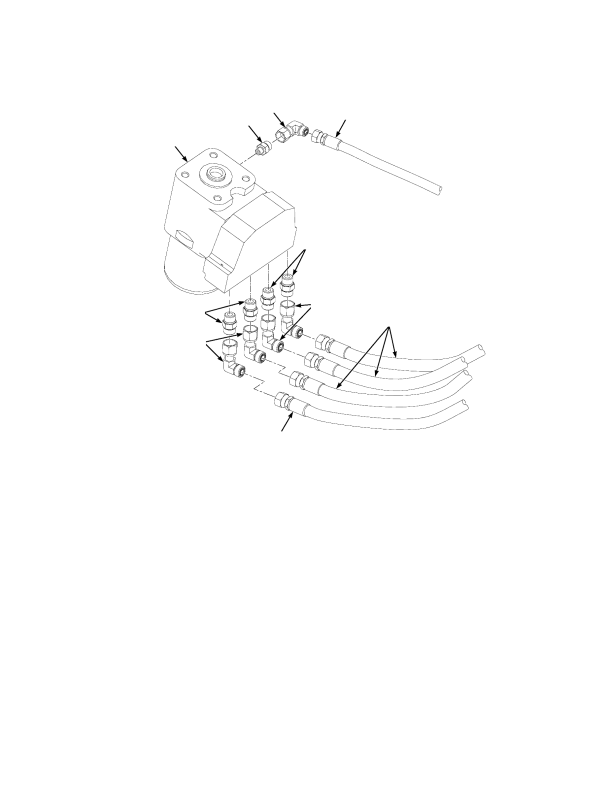 STEER VALVE AND ATTACHING HYDRAULIC HOSES