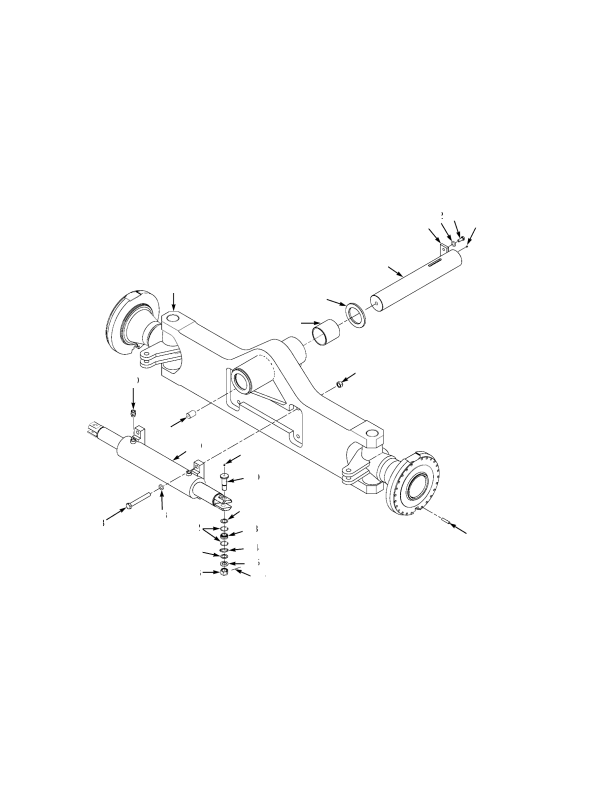 STEERING AXLE AND ATTACHING PARTS