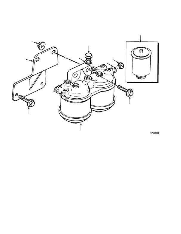 FUEL FILTER TIER I ENGINE (-> S/N E019E01964A)