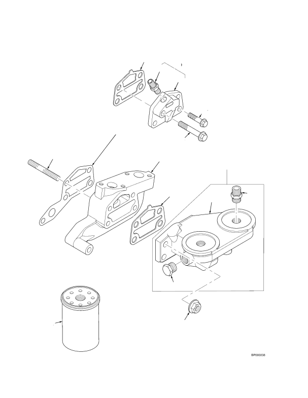OIL FILTER AND ATTACHING PARTS PERKINS DIESEL