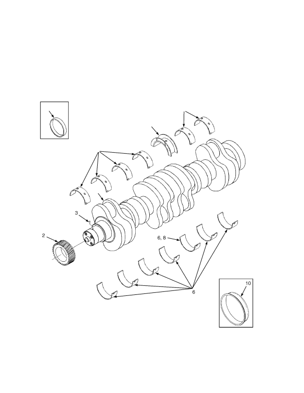 CRANKSHAFT AND MAIN BEARINGS CUMMINS LPG