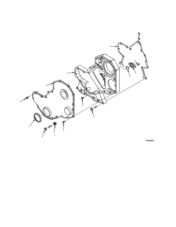 FRONT GEAR COVER AND HOUSING CUMMINS LPG