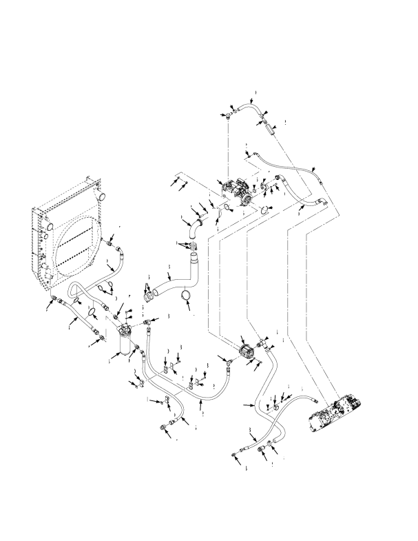 HYDRAULIC PUMP AND ATTACHING PARTS 90CC DRY BRAKE