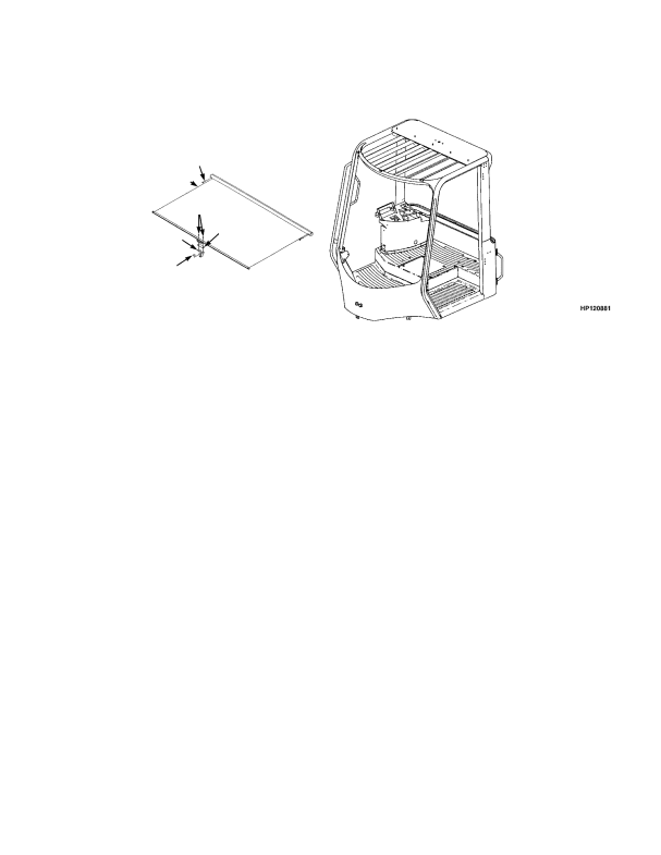 CAB SUNSHADE - TOP CLOSED CAB WITH AIRCO — OPTIONAL FOR CLOSED CAB WITHOUT AIRCO